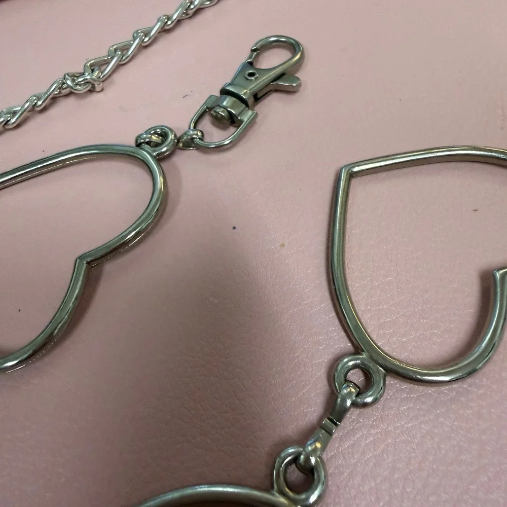 Silver Heart Chain‎ Link Waist Belt